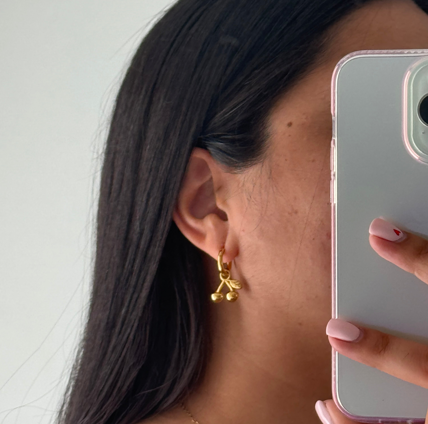 Cherry Hoops Earrings