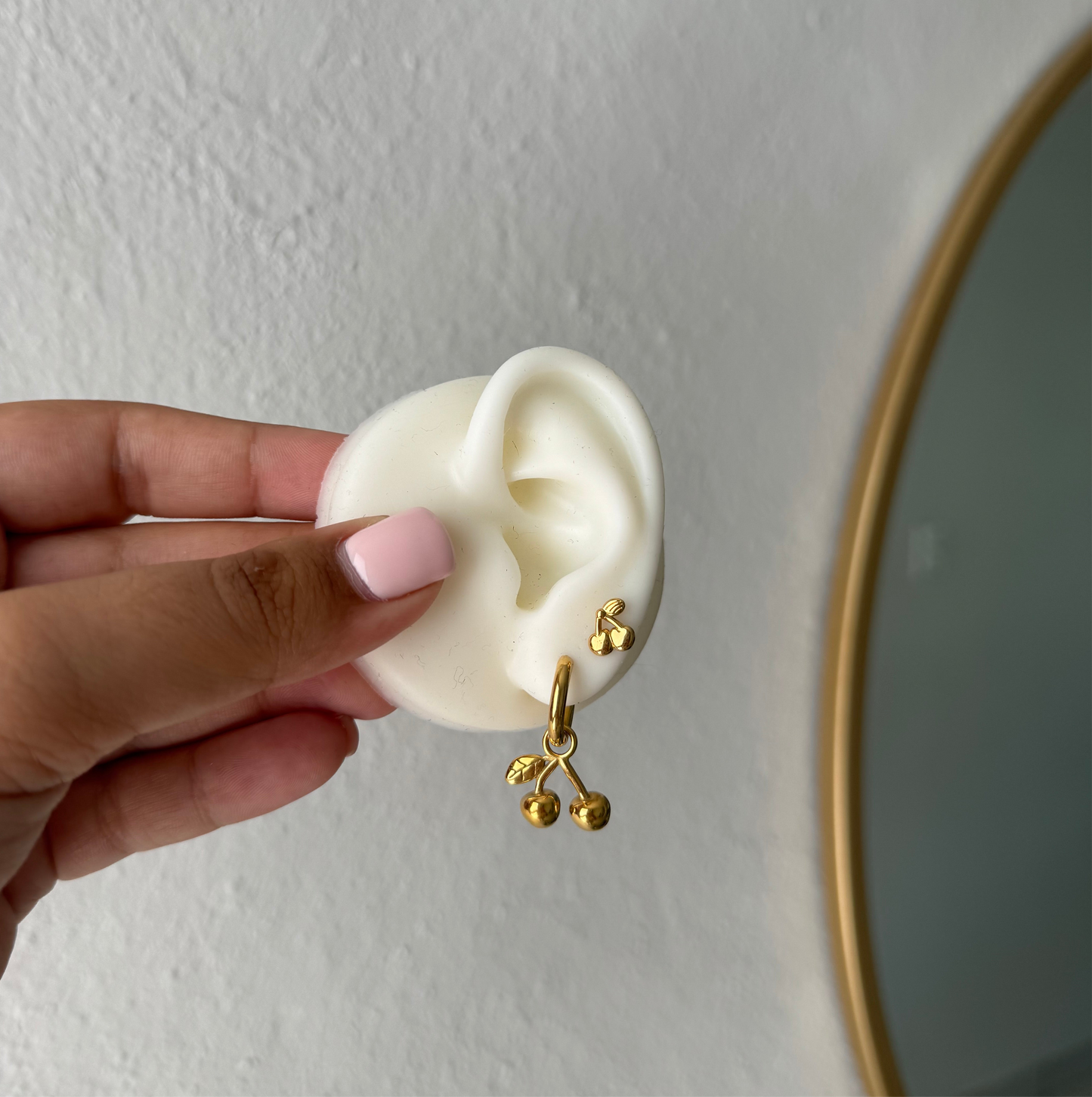 Cherry Hoops Earrings