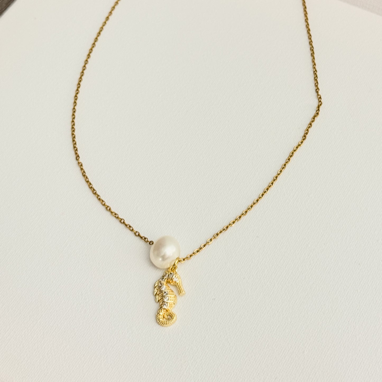 Sea Horse Pearl Necklace