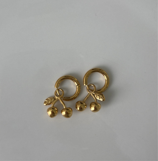 Cherry Hoops Earrings