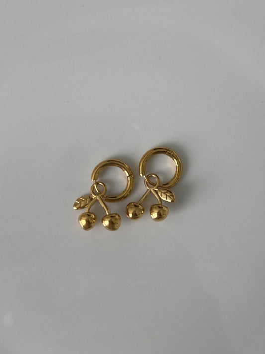 Cherry Hoops Earrings